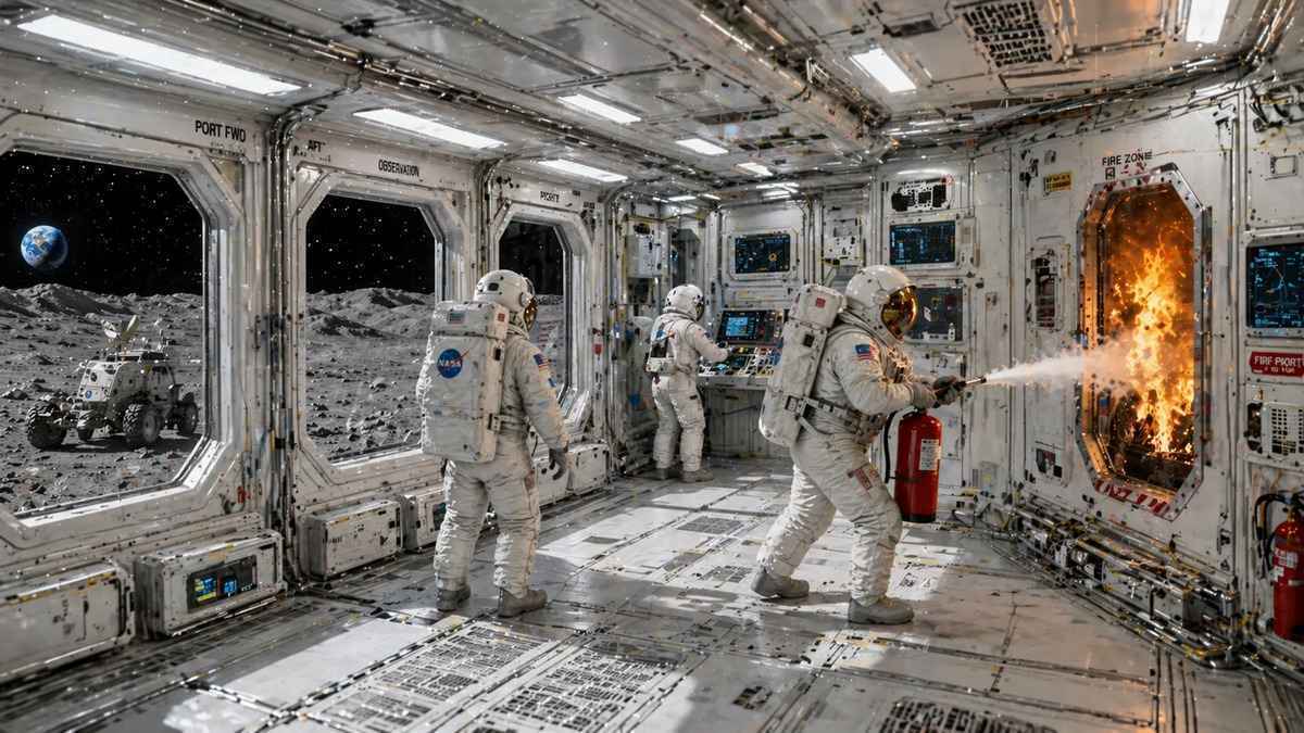 La lune : un brasier inattendu ? la nasa teste l'incendie dans le vide lunaire